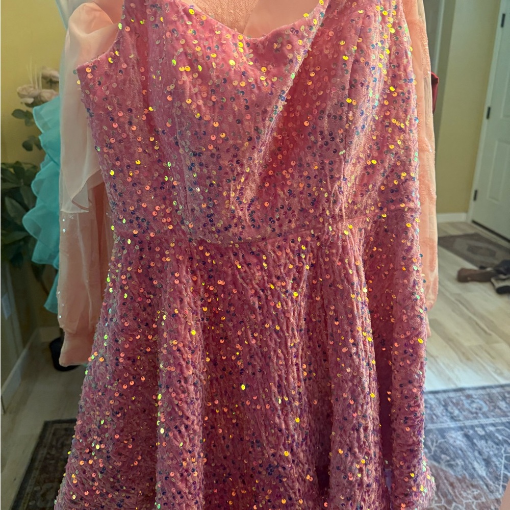 Sparkling Pink  Dress perfect for winter ball